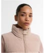 Women's Barbour International Balaton Faux Velvet Quilted Sweater - Nutmeg