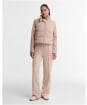 Women's Barbour International Balaton Faux Velvet Quilted Sweater - Nutmeg