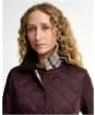 Women's Barbour Deveron Quilted Jacket - FIG/PALE PINK