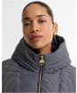 Women's Barbour International Printed Brantley Puffer Jacket - Black Northumberland