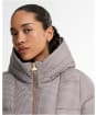 Women's Barbour International Printed Brantley Puffer Jacket - TRUFFLE NORTHUMB
