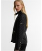 Women's Barbour International Binetto Faux Leather Quilted Jacket - Black