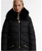 Women's Barbour International Longline Cyrus Puffer Jacket - Black