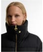 Women's Barbour International Longline Cyrus Puffer Jacket - Black