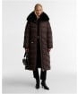 Women's Barbour International Longline Cyrus Puffer Jacket - Truffle