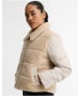 Women's Barbour International Luna Fleece Quilted Jacket - Jasmine / Moonbeam