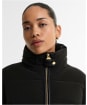 Women's Barbour International Halina Faux Velvet Puffer Jacket - Black