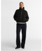 Women's Barbour International Halina Faux Velvet Puffer Jacket - Black