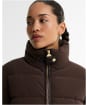 Women's Barbour International Halina Faux Velvet Puffer Jacket - Truffle