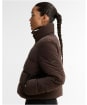 Women's Barbour International Halina Faux Velvet Puffer Jacket - Truffle