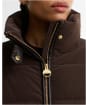 Women's Barbour International Halina Faux Velvet Puffer Jacket - Truffle