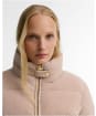 Women's Barbour International Halina Faux Velvet Puffer Jacket - Nutmeg