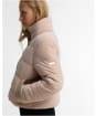 Women's Barbour International Halina Faux Velvet Puffer Jacket - Nutmeg