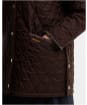 Women's Barbour Icons Tartan Collar Modern Liddesdale Quilted Jacket - Rustic / Muted