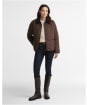 Women's Barbour Sonya Quilted Jacket - Dark Brown / Muted Tartan