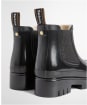 Women's Barbour Halton Faux Fur Wellingtons - Black Gloss