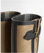 Women's Barbour Leighton Tartan Tall Wellingtons - Military Brown / Black