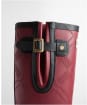 Women's Barbour Leighton Tartan Tall Wellingtons - Cranberry Red