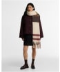 Women’s Barbour Isla Tartan Boucle Scarf - ECRU MUTED TART