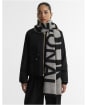 Women's Barbour International Milla Logo Scarf - Moonbeam / Black