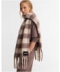 Women's Barbour International Branton Scarf - Truffle Gingham
