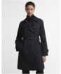Women's Barbour Short Greta Showerproof Jacket - Dark Navy / Birchwood