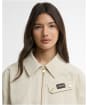 Women's Barbour International Draycott Harrington Showerproof Jacket - Oyster