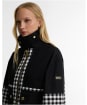 Women's Barbour International Gabriette Check Showerproof Jacket - Black / Northumberland Check