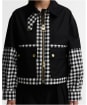 Women's Barbour International Gabriette Check Showerproof Jacket - Black / Northumberland Check