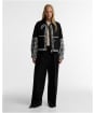 Women's Barbour International Gabriette Check Showerproof Jacket - Black / Northumberland Check