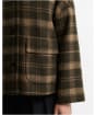 Women's Barbour Myla Checked Wool Coat - Olive / Biscuit Check