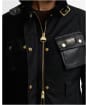 Women's Barbour International Heritage Waxed Jacket - Black / Northumberland Check