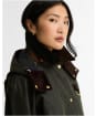 Women's Barbour Wrenwood Waxed Jacket - Fern / Bark / Shadow