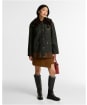 Women's Barbour Wrenwood Waxed Jacket - Fern / Bark / Shadow