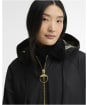 Women's Barbour Carville Waxed Jacket - Black / Ancient 