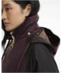 Women's Barbour Carville Waxed Jacket - Rustic / Bordeaux