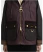 Women's Barbour Carville Waxed Jacket - Rustic / Bordeaux