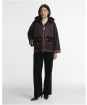 Women's Barbour Carville Waxed Jacket - Rustic / Bordeaux