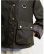 Women's Barbour Icons Tartan Collar Spey Waxed Jacket - Olive / Classic Tartan