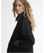 Women's Barbour Icons Tartan Collar Modern Beadnell Waxed Jacket - Black / Ancient 