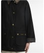 Women's Barbour Icons Tartan Collar Modern Beadnell Waxed Jacket - Black / Ancient 