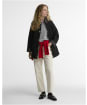 Women's Barbour Icons Tartan Collar Modern Beadnell Waxed Jacket - Black / Ancient 