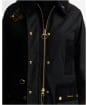 Women's Barbour Icons Modern Beaufort Waxed Jacket - Black / Ancient 