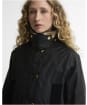 Women's Barbour Icons Modern Beaufort Waxed Jacket - Navy / Birchwood