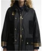 Women's Barbour Icons Modern Beaufort Waxed Jacket - Navy / Birchwood