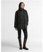 Women's Barbour Modern Border Waxed Jacket - Sage / Classic