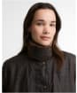 Women's Barbour Modern Checked Border Waxed Jacket - Muted Tartan