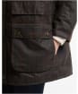 Women's Barbour Modern Checked Border Waxed Jacket - Muted Tartan
