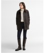 Women's Barbour Modern Checked Border Waxed Jacket - Muted Tartan