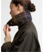 Women's Barbour Icons Modern Spey Waxed Jacket - Olive / Classic Tartan